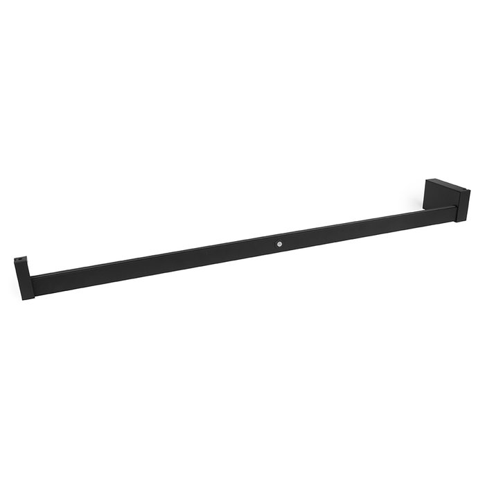 Emuca barre de penderie pour armoire Castor avec lumière LED, batterie amovible et détecteur de mouvement, 1.008, Peint en noir texturé
