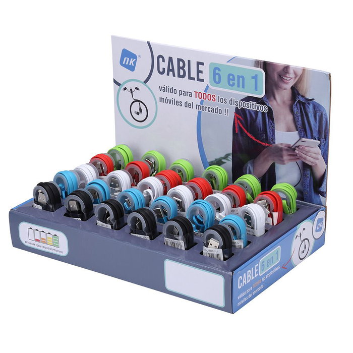 NK Cable 6 en 1, 1 m, couleurs surtises NK Cable 6 en 1, 1 m, couleurs surtises