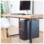 Holmios Support pour CPU sous bureau ajustable en acier noir
