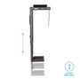 Holmios Support pour CPU sous bureau ajustable en acier noir