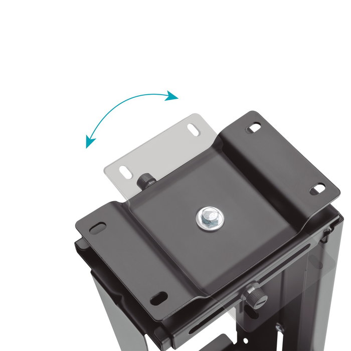 Holmios Support pour CPU sous bureau ajustable en acier noir Holmios Support pour CPU sous bureau ajustable en acier noir