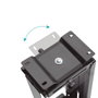 Holmios Support pour CPU sous bureau ajustable en acier noir