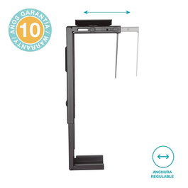 Holmios Support pour CPU sous bureau ajustable en acier noir