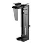 Holmios Support pour CPU sous bureau ajustable en acier noir