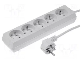 JONEX Rallonge réseau H03VV-F 3G1,5mm² 1,5m blanc