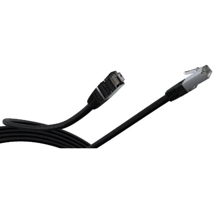 Lineaire Câble RJ45 Caté6 Blindé F/UTP Noir 1m - Référence PCC6FNB
