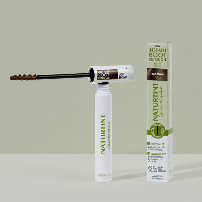 Naturtint Retouche Racinaire Instantanée 2 en 1 Cheveux Gris Temporaire Brun Clair 10 ml