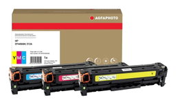 AgfaPhoto Pack de 3 Toners Compatible Cyan, Jaune et Magenta pour HP Color LaserJet Pro M476