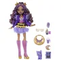Monster High JHK30 - Poupée Clawdeen avec 7 Accessoires - Jupe Acrylique, Blouson Violet et Chaussures Dorées