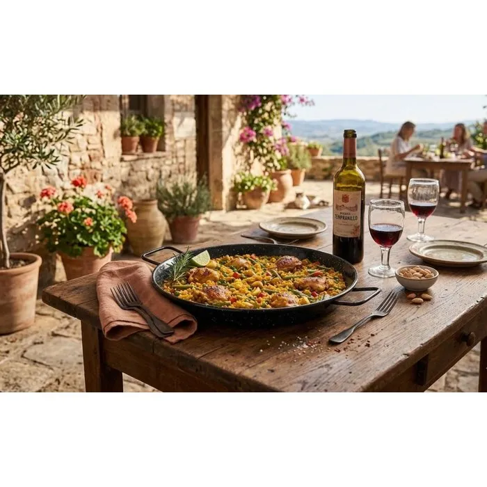 Garcima Plat à paella en acier émaillé Ø 34 cm