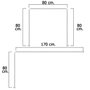 MAURER Barre pour rideau de douche universelle aluminium blanc 80 x 170 cm