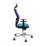 Piqueras y Crespo Chaise de Bureau avec Appui-tête 1D086G1 Turquoise