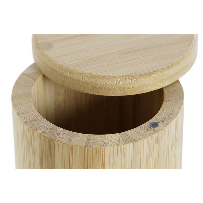 DKD Home Decor Salière avec couvercle Naturel Bambou