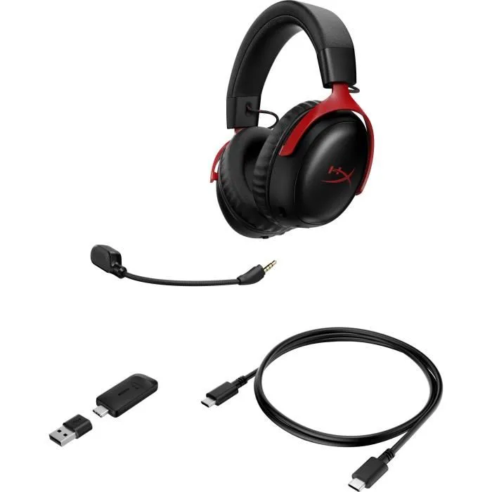 HyperX Cloud III S Wireless - Casque Gamer Sans Fil pour PC et Console