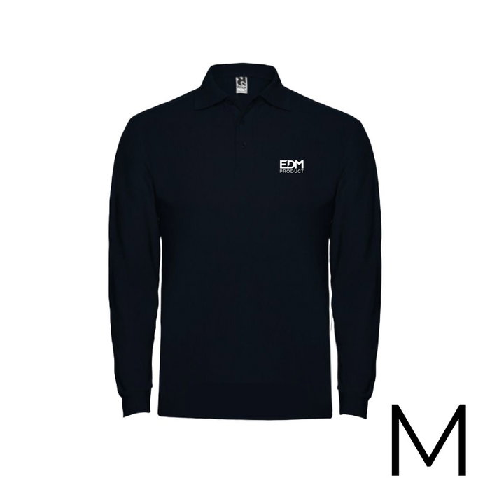 EDM Product Polo à manches longues homme EDM Noir M