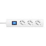 Kopp Rallonge 3 prises Schuko avec interrupteur Duoversal Plus 3600 W (1,4 m)