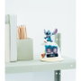 ERIK Calendrier perpétuel 3D 'Surfer Stitch Disney' en résine peint main - Modèle décoratif de 12 x 15 x 12 cm