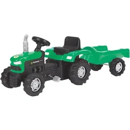 Buddy Toys BPT 1013 - Tracteur à pédales avec remorque amovible pour enfant - Siège réglable, capacité 35 kg - Plastique robuste - Jouet pour enfants dès 3 ans