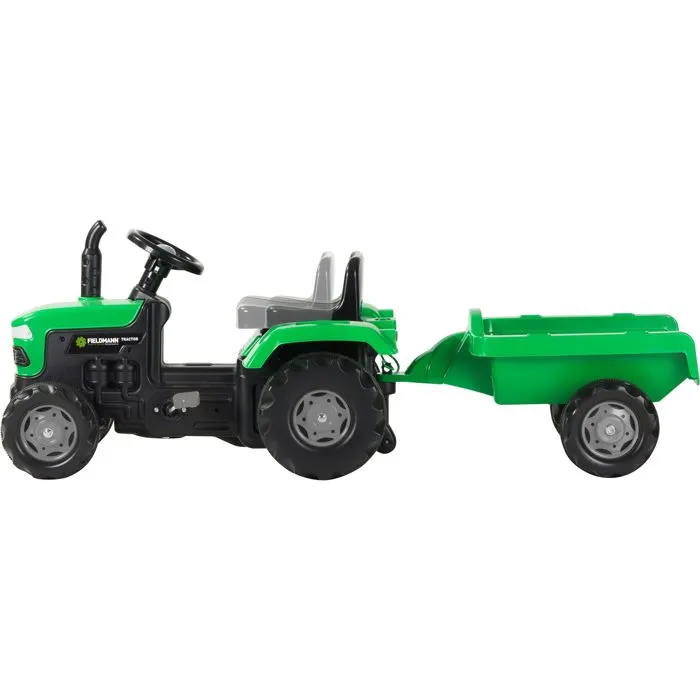 Buddy Toys BPT 1013 - Tracteur à pédales avec remorque amovible pour enfant - Siège réglable, capacité 35 kg - Plastique robuste - Jouet pour enfants dès 3 ans