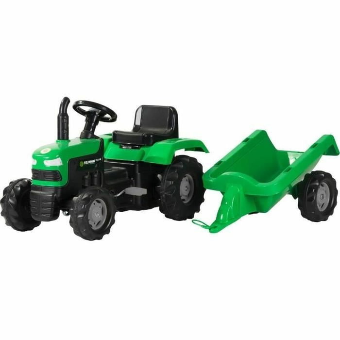 Buddy Toys Tracteur à pédales avec remorque BPT 1013 - Vert