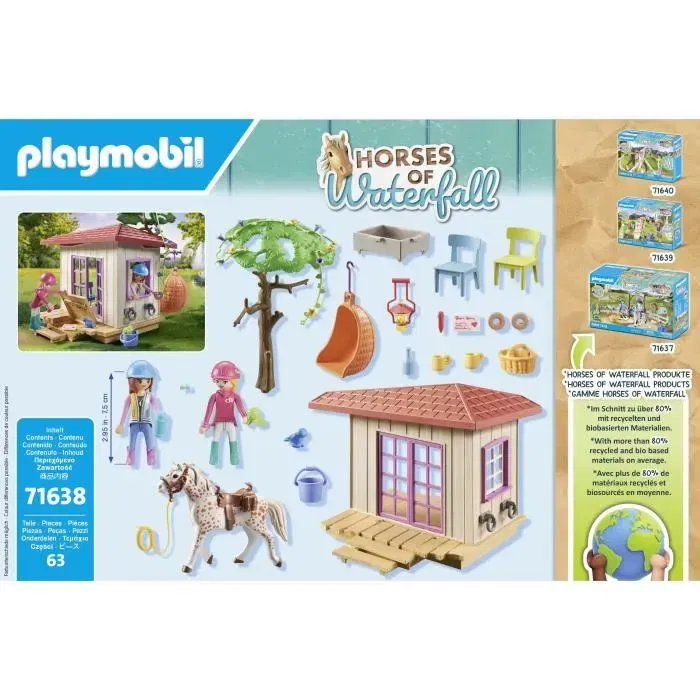 Playmobil 71638 - Espace détente pour cavalières - Horses of Waterfall - 63 pièces - Jeu de construction - À partir de 4 ans