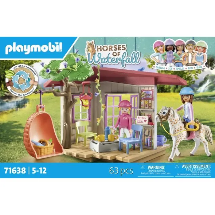Playmobil 71638 - Espace détente pour cavalières - Horses of Waterfall - 63 pièces - Jeu de construction - À partir de 4 ans