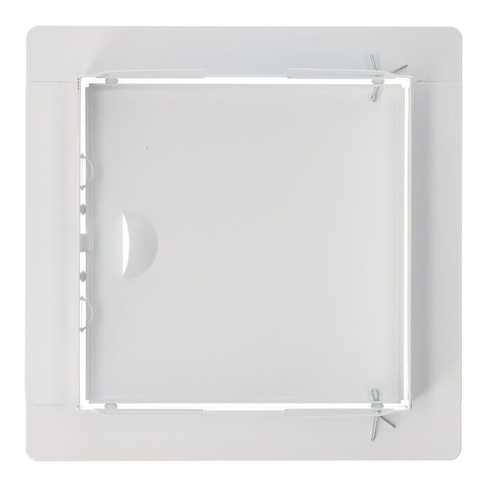 Edm Plaque de visite carrée en acier inoxydable blanc 15x15 cm (encastrement 19,5x19,5 cm)