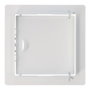 Edm Plaque de visite carrée en acier inoxydable blanc 15x15 cm (encastrement 19,5x19,5 cm)