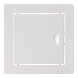 Edm Plaque de visite carrée en acier inoxydable blanc 15x15 cm (encastrement 19,5x19,5 cm)