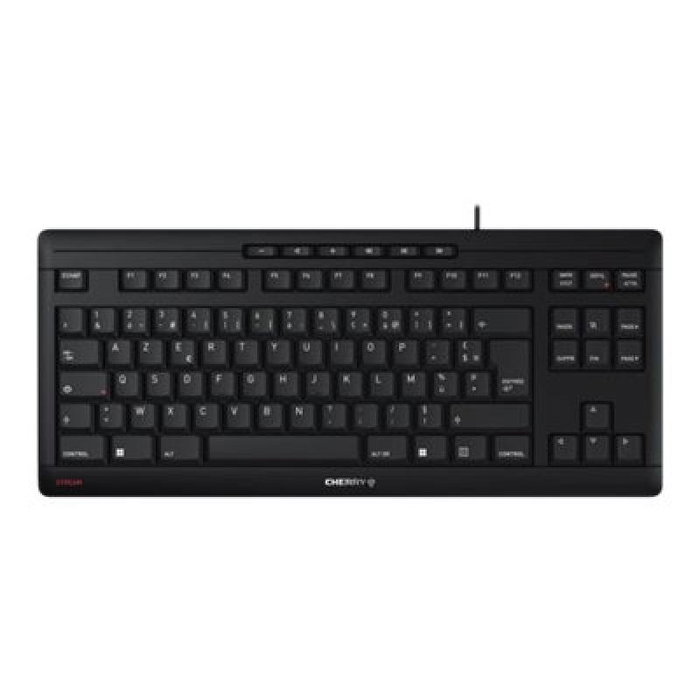 Cherry JK-8600FR-2 Stream Keyboard TKL, clavier USB compact sans pavé numérique AZERTY (disposition française)