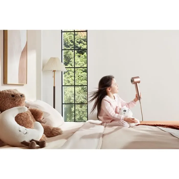 Dreame Hair Glory - Sèche-cheveux professionnel compact rose, 110000 tr/min, 70 m/s, ions négatifs - Réf. DREAME Hair Glory