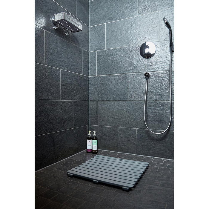 Wenko 22947100 - Dalle de douche antidérapante grise 55 x 55 cm, usage intérieur et extérieur Wenko 22947100 - Dalle de douche antidérapante grise 55 x 55 cm, usage intérieur et extérieur