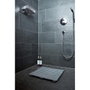 Wenko 22947100 - Dalle de douche antidérapante grise 55 x 55 cm, usage intérieur et extérieur