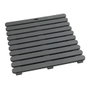 Wenko 22947100 - Dalle de douche antidérapante grise 55 x 55 cm, usage intérieur et extérieur