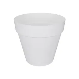 Elho Pot de fleurs rond avec roues Loft Urban et réserve d'eau, Ø 38.5 cm, Blanc