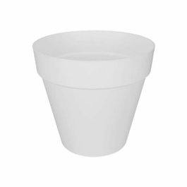 Elho Pot de fleurs rond Loft Urban blanc avec roues Ø 38.5 - 40 cm