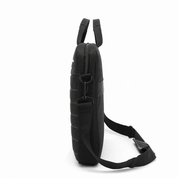 Coolbox Malette pour Ordinateur Portable 15.6" - Sac de Transport Noir avec Détails Bleus - Sacoche pour Netbook avec Compartiments