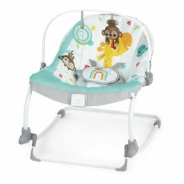 Bright Starts Transat bébé évolutif Arc-en Ciel, bleu, Vibrations apaisantes