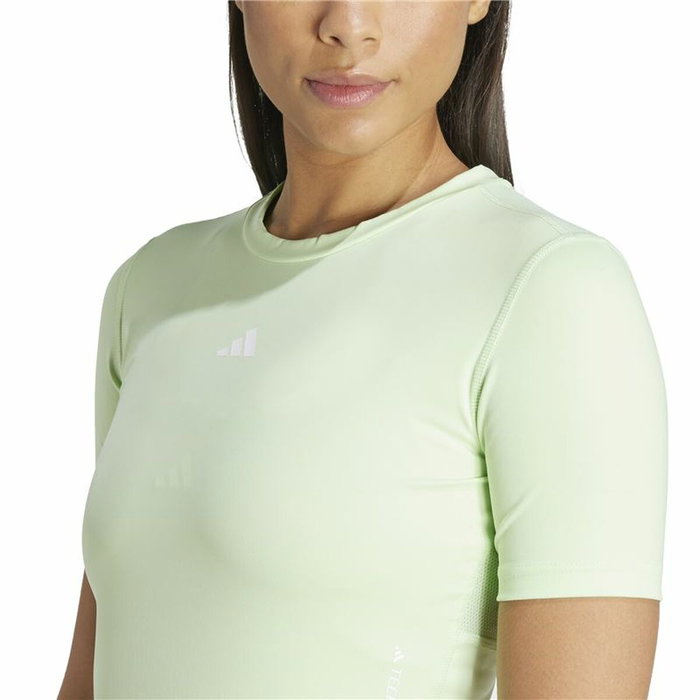 T-shirt à manches courtes femme Adidas Essentials Techfit Train Vert citron Vert clair