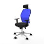 Piqueras y Crespo Chaise de Bureau avec Appui-tête 1D086N2 Noir