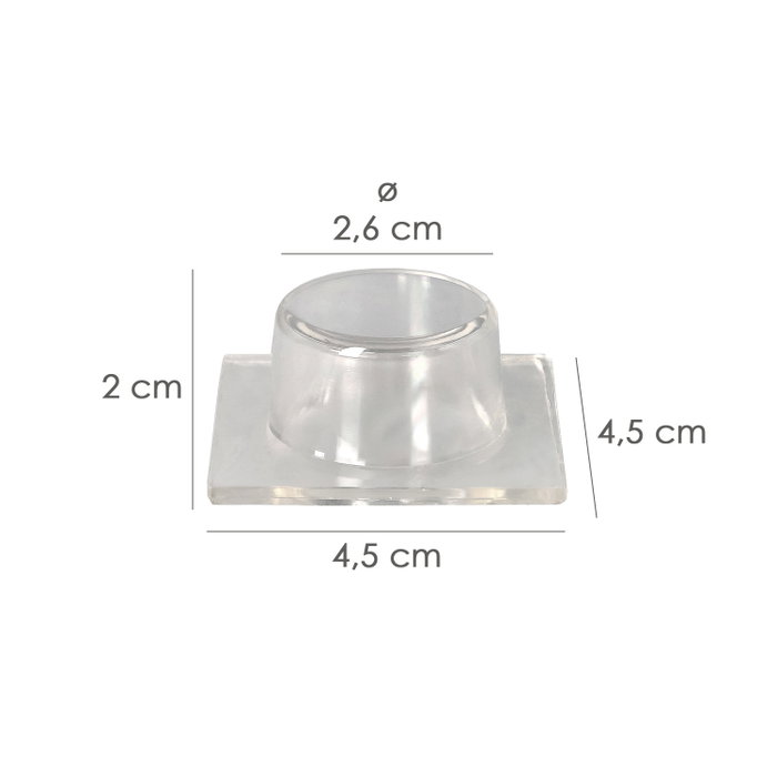 Wolfpack Butoir de porte adhésif transparent avec plaque métallique