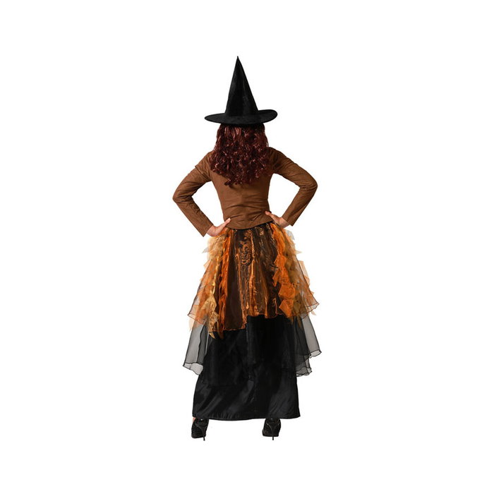 BigBuy Carnival Déguisement Sorcière Marron avec Jupe en Tulle et Chapeau XS/S