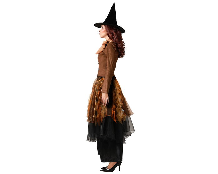 BigBuy Carnival Déguisement Sorcière Marron avec Jupe en Tulle et Chapeau XS/S BigBuy Carnival Déguisement Sorcière Marron avec Jupe en Tulle et Chapeau XS/S