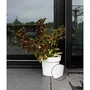 GARDEN ID Pot de fleurs avec réserve d'eau rond blanc, diamètre 50 cm, 47 litres, hauteur 43 cm, pour intérieur et extérieur