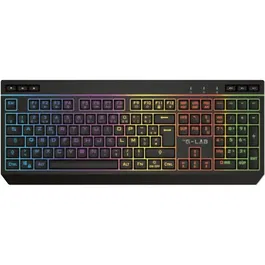 The G-Lab KEYZ TUNGSTEN EX - Clavier gamer sans fil 2.4 GHz compact avec rétroéclairage RGB, 32 macros et touches anti-ghosting pour PC gaming