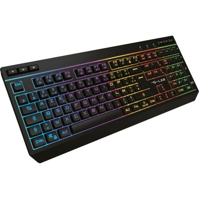 The G-Lab KEYZ TUNGSTEN EX Clavier Gamer Sans Fil RGB Noir