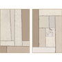 Toile Home ESPRIT Marron Beige Moderne Scandinave (2 Unités)