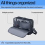 HP Travel Plus Sacoche Ordinateur Portable 14 Pouces, 15-20 L, Polyester Recyclé, Compartiment Rembourré, Poche Antivol RFID, 180° Ouverture