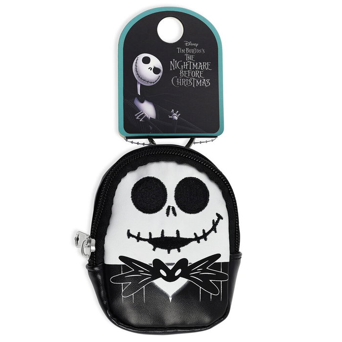 Disney - Porte-clés mini sac à dos 3D Jack Skellington - La Nuit avant Noël (Nightmare Before Christmas) - Avec fermeture éclair et mousqueton