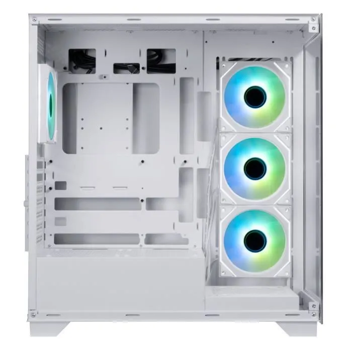 BitFenix Ceto Premium Edition - Boitier PC Moyen Tour ATX Blanc - 4 Ventilateurs A-RGB, Ports USB 3.0 et Type-C, 2 Panneaux en Verre Trempé - Sans Alimentation